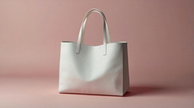 Photo a white bag with a handle that says quot shopping quot