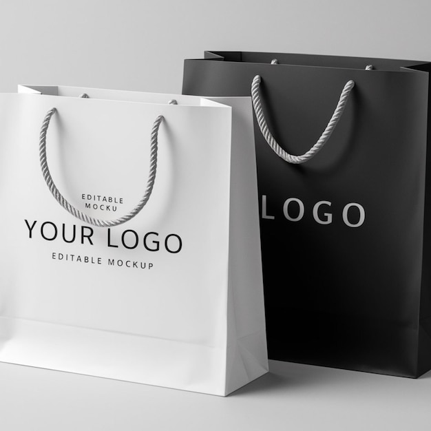 a white bag with the words your logo on it