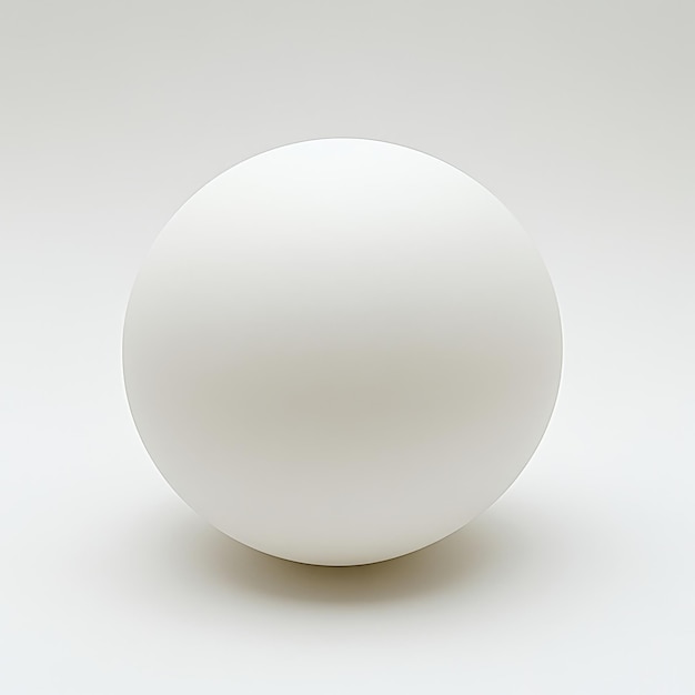 a white ball with a reflection of a large white ball