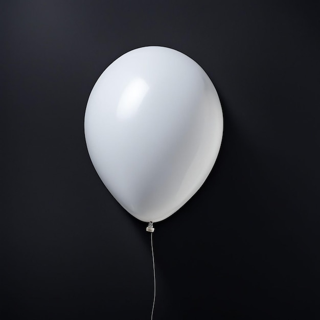 a white balloon with a string attached to it that says quot balloon quot