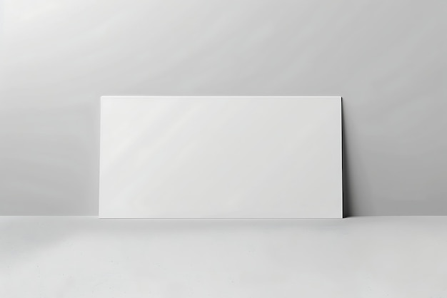 Photo a white banner on a wall abstract background