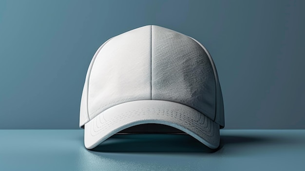 The white baseball cap is isolated on a transparent background