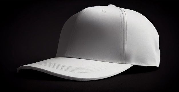 White baseball cap on isolated background AI generated image