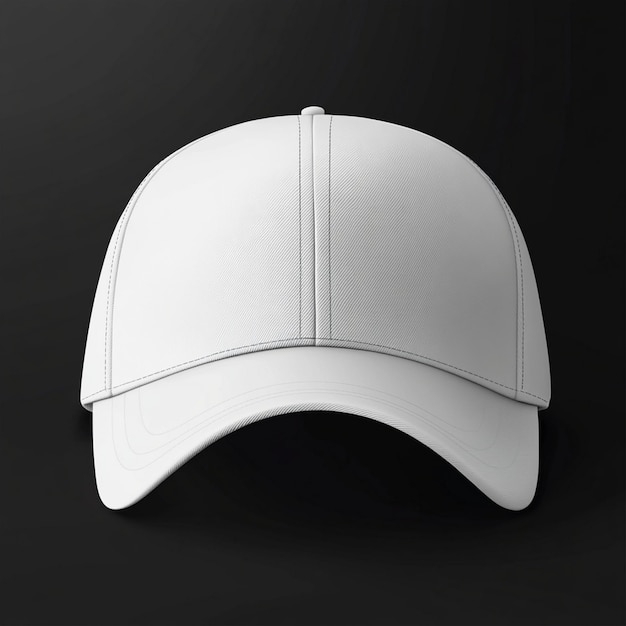 a white baseball cap with a white band on it