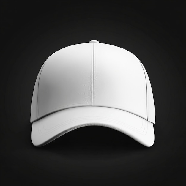 a white baseball cap with a white cap on it