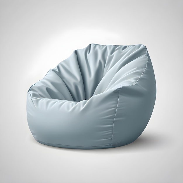 Photo a white bean bag is placed on a white surface