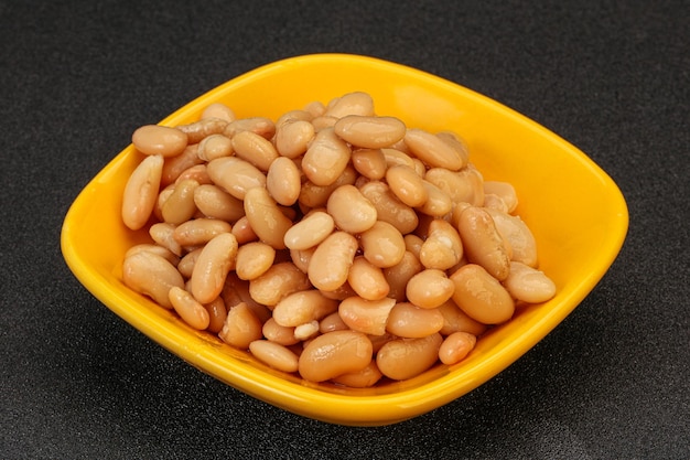 White beans kidney in the bowl