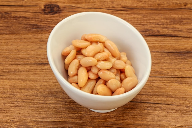 White beans kidney in the bowl