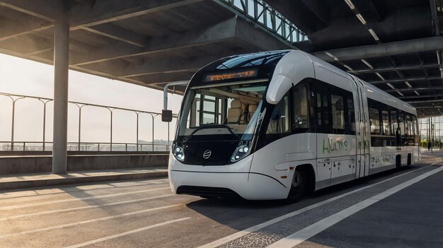 Photo a white and black bus that says quot metro quot on the front