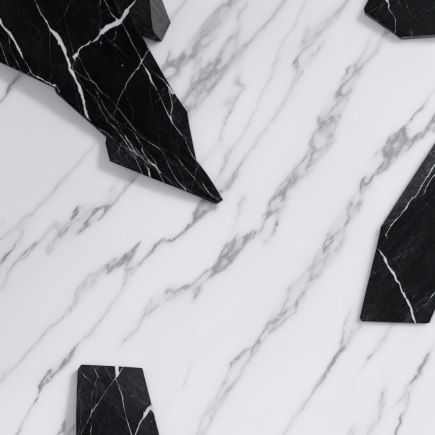 White and Black Marble Stone Background