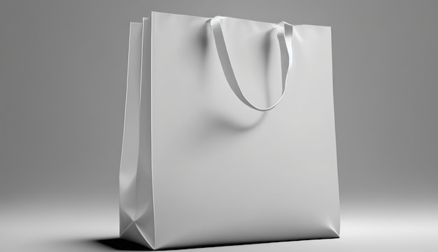 White blank bag on a white background mockup