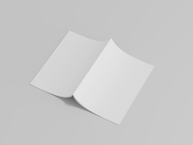 White blank book mockup notebook paper with pen