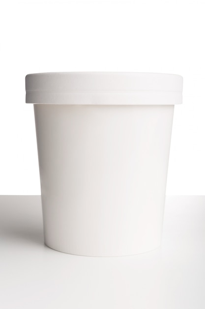 White blank paper cup 