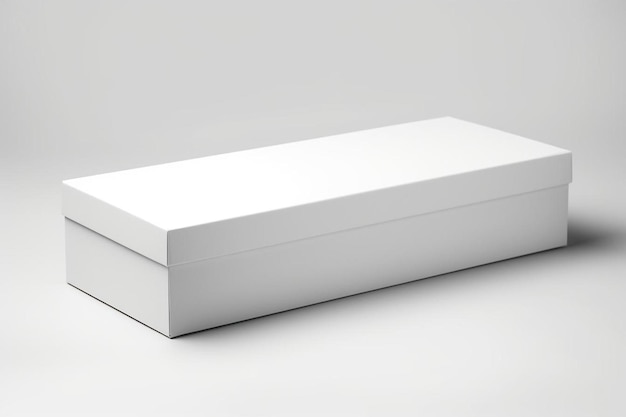 White blank product package box