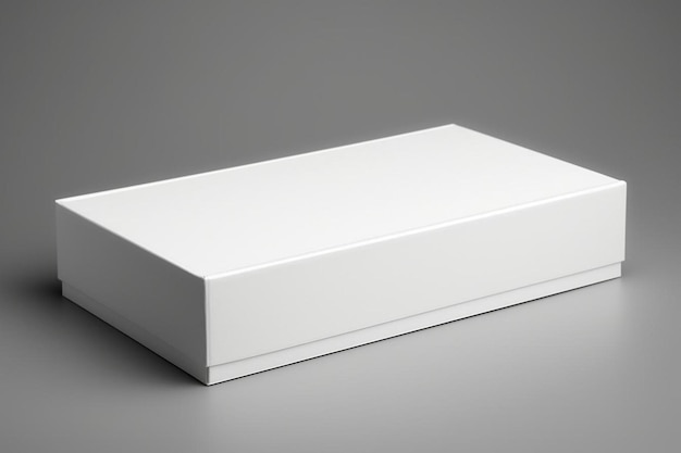 White blank product package box