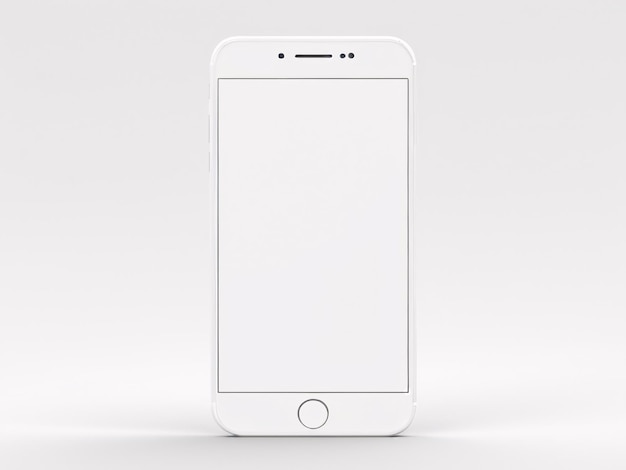 Photo white blank screen smartphone