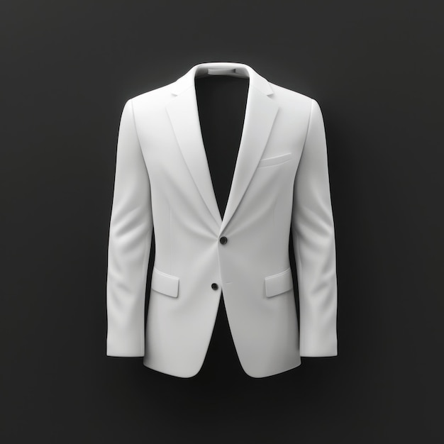 White blazer mockup apparel clothing jacket