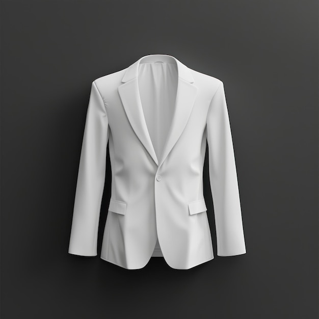 White blazer mockup apparel clothing jacket