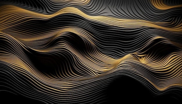 White blue black orange wave background white background black background Generative Ai