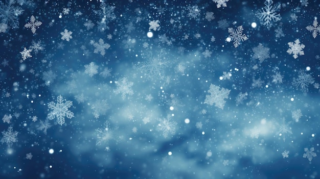 A white and blue Christmas background with snowflakes ideal illustration for Christmas Generative AI