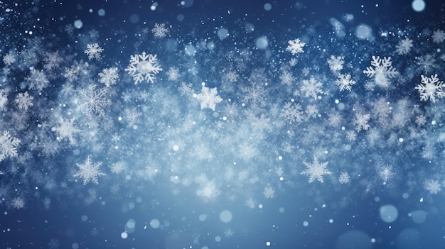 A white and blue Christmas background with snowflakes ideal illustration for Christmas Generative AI