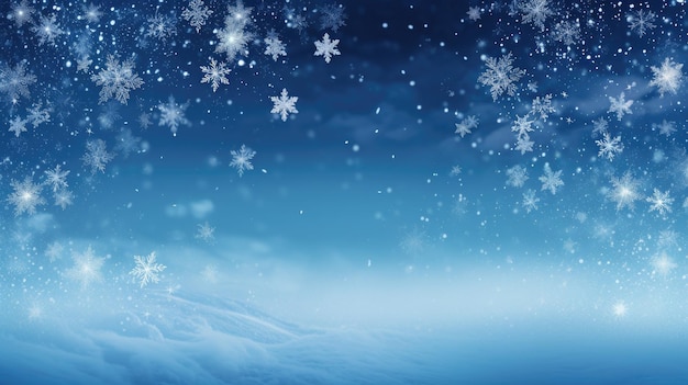 A white and blue Christmas background with snowflakes ideal illustration for Christmas Generative AI