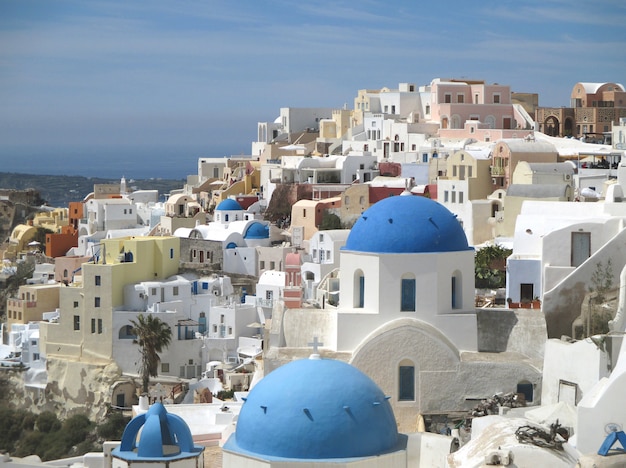 White and blue Greek Islands style 