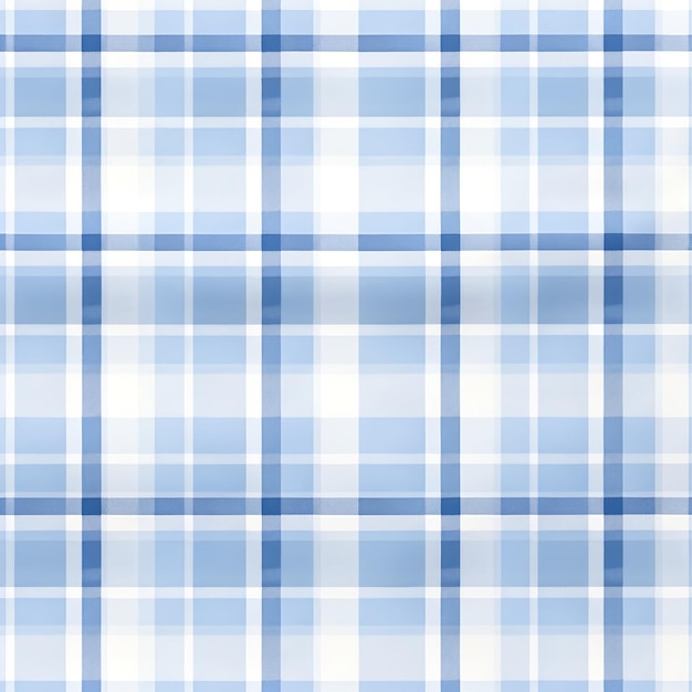 Photo white and blue plaid pattern background texture ai generated