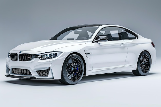 Photo white bmw m4 coupe with black rims