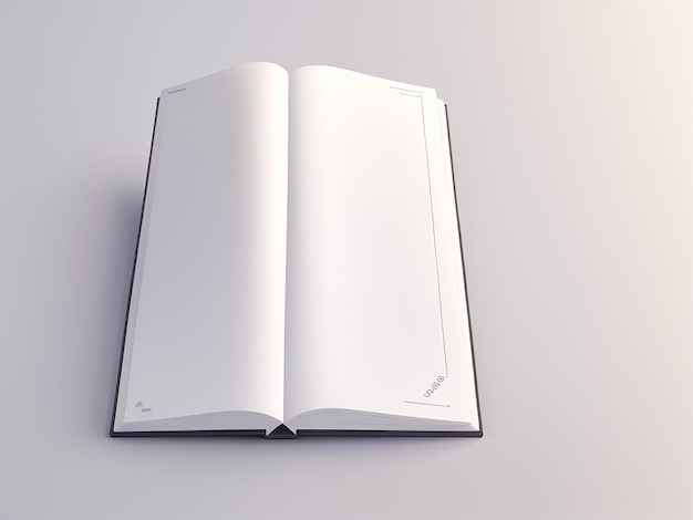 Photo white book hardcover mockup 8k