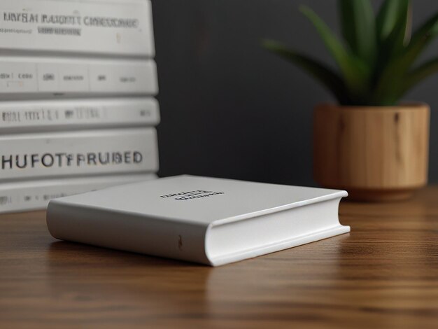 Photo white book hardcover mockup 8k