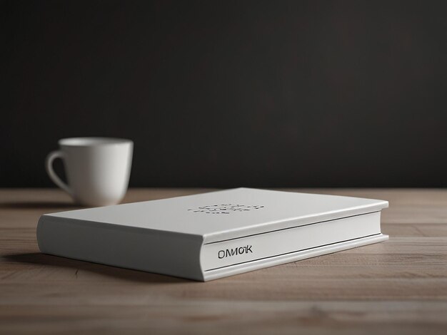 Photo white book hardcover mockup 8k