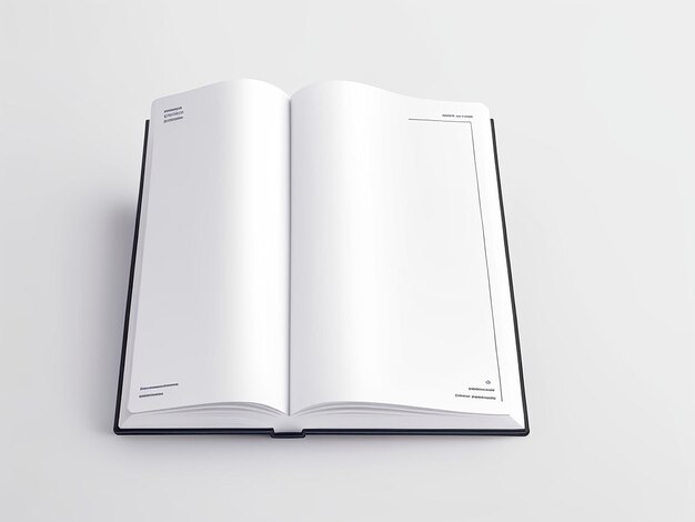 Photo white book hardcover mockup 8k