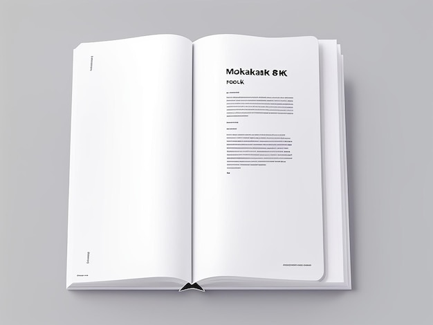 Photo white book hardcover mockup 8k