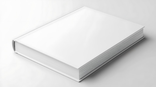 Photo white book with no writing perfect for customization