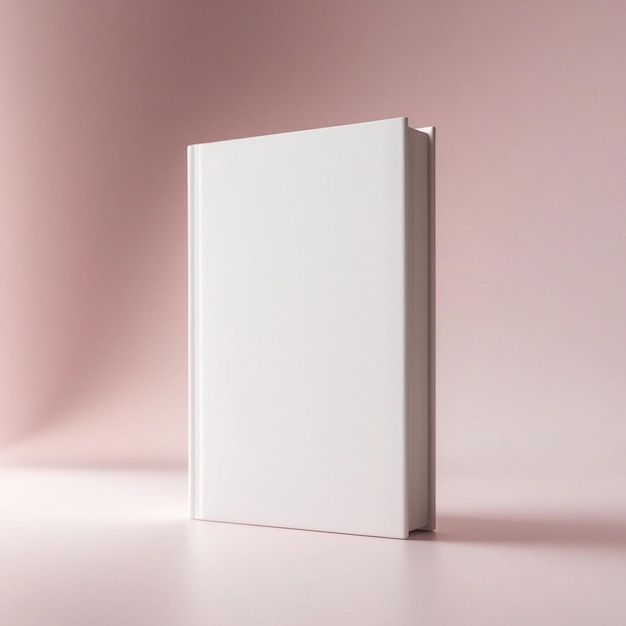 Photo a white book with a pink background and a pink background