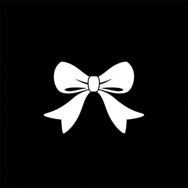 Photo a white bow with a bow on it is shown