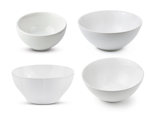 White bowl isolated on white background