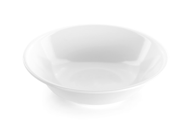 White bowl isolated on white