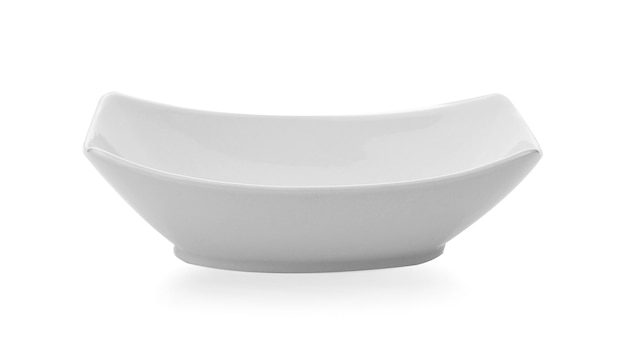 White bowl isolated