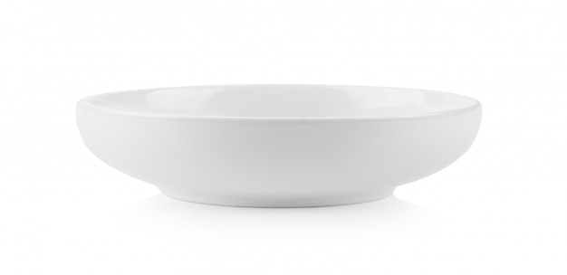 White bowl on white background