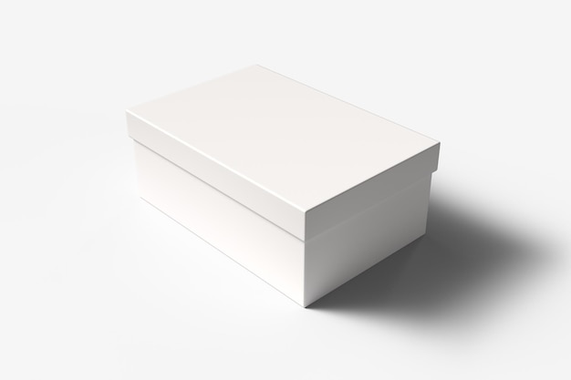 white box isolated on white. 3d illutrsation