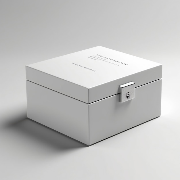 White box Mockup box stencil pattern