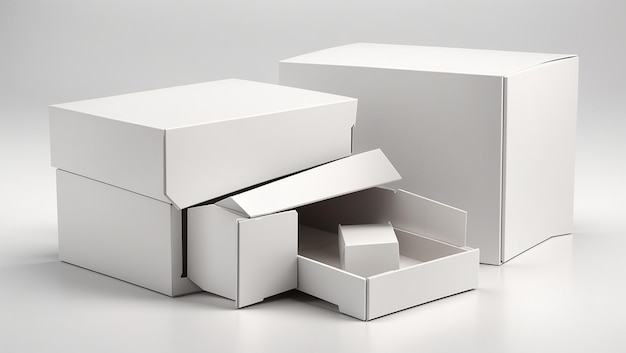 white box and mockup boxes