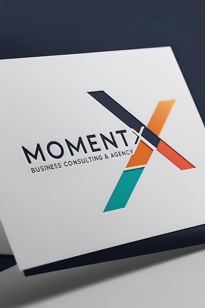 a white box that says moment business on it