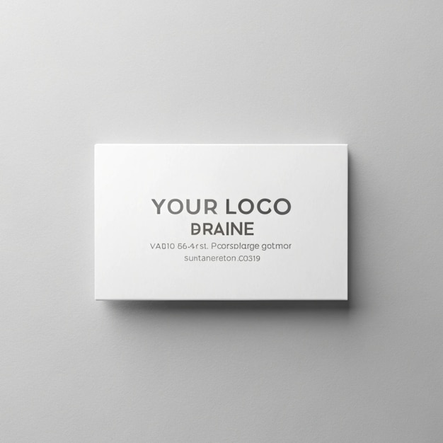 Photo a white box that says your logo on it