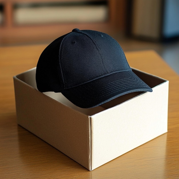 Photo a white box with a black cap on it that says  the cap is on it