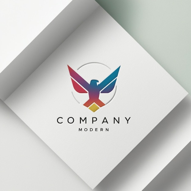 Photo a white box with a logo for company company company