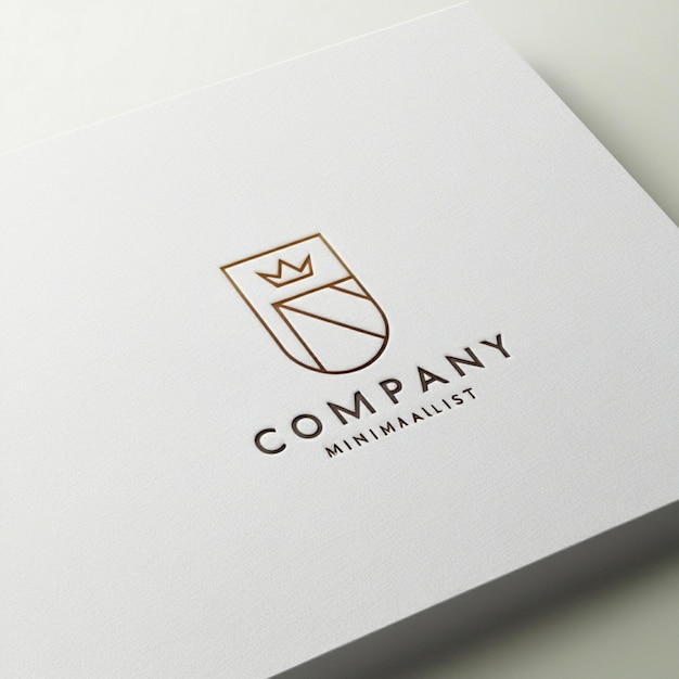 a white box with a logo for company company