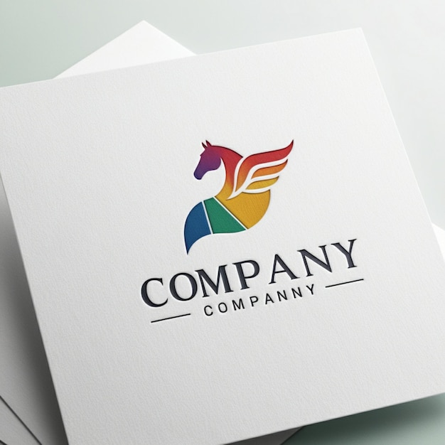 a white box with the logo for company company